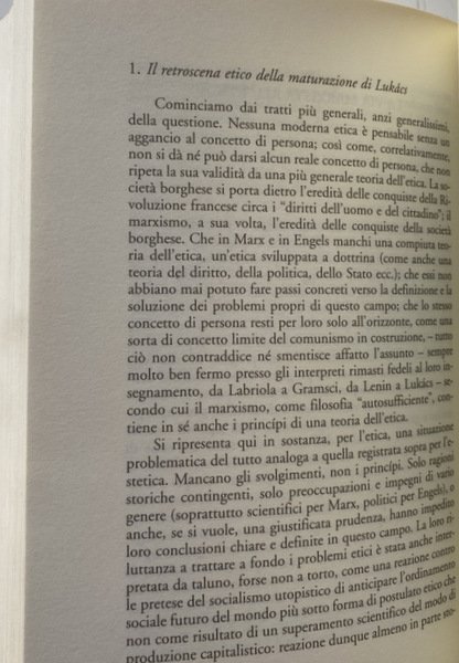 GYÖRGY LUKÁCS E I PROBLEMI DEL MARXISMO DEL NOVECENTO