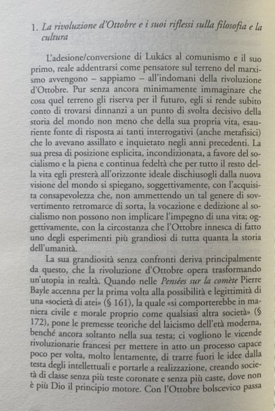 GYÖRGY LUKÁCS E I PROBLEMI DEL MARXISMO DEL NOVECENTO