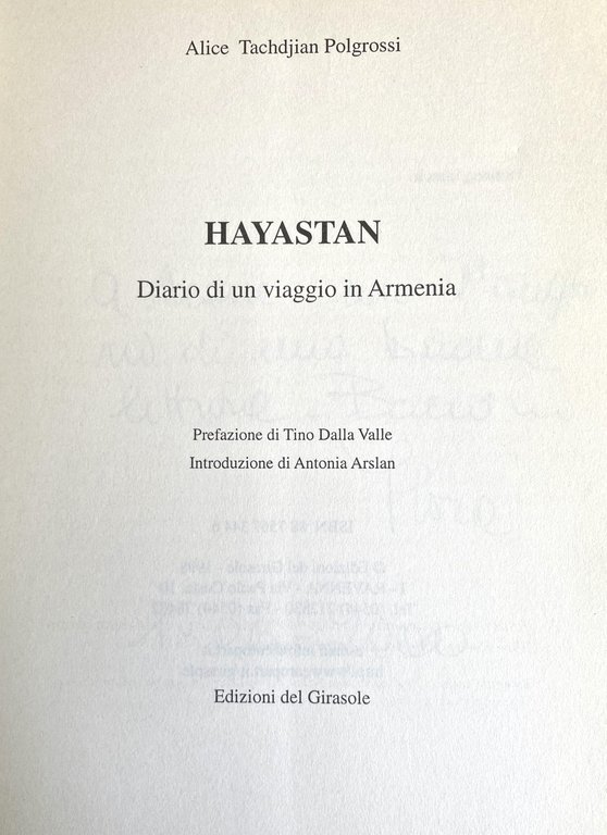 HAYASTAN. DIARIO DI UN VIAGGIO IN ARMENIA