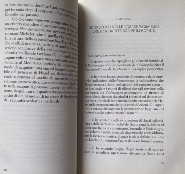 HEGEL E DUNS SCOTO. PROSPETTIVE ONTOLOGICHE A CONFRONTO