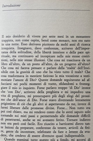 HO ASCOLTATO IL SILENZIO. DIARIO DA UN MONASTERO TRAPPISTA