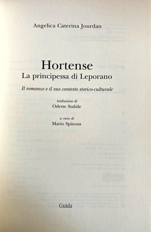 HORTENSE. LA PRINCIPESSA DI LEPORANO. IL ROMANZO E IL SUO … | Immagine Gallery 6