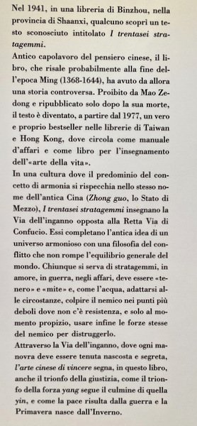 I 36 TRENTASEI STRATAGEMMI. L'ARTE CINESE DI VINCERE.