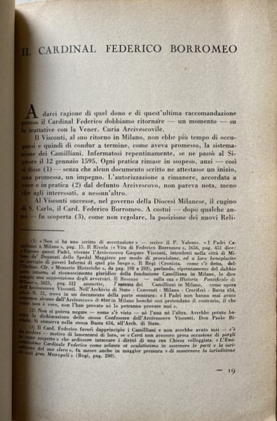 I CAMILLIANI, IL MANZONI E LA PESTE DEL 1630