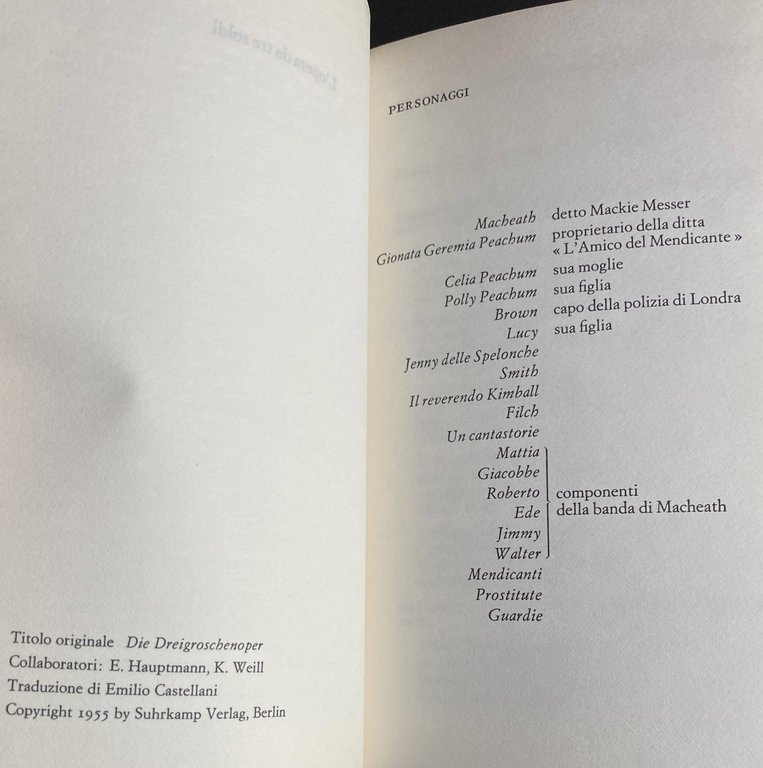 I CAPOLAVORI DI BRECHT. L'OPERA DA TRE SOLDI, SANTA GIOVANNA …