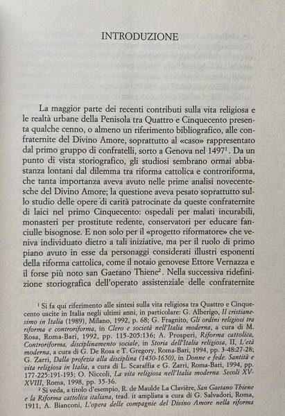 I DEVOTI DELLA CARITÀ. LE CONFRATERNITE DEL DIVINO AMORE NELL'ITALIA …