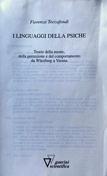 I LINGUAGGI DELLA PSICHE. TEORIE DELLA MENTE, DELLA PERCEZIONE E …