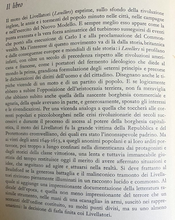 I LIVELLATORI E LA RIVOLUZIONE INGLESE. VOLUMI 1-2