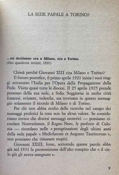 I MESSAGGI PROFETICI DEL PAPA BUONO. IL FUTURO LETTO ATTRAVERSO …