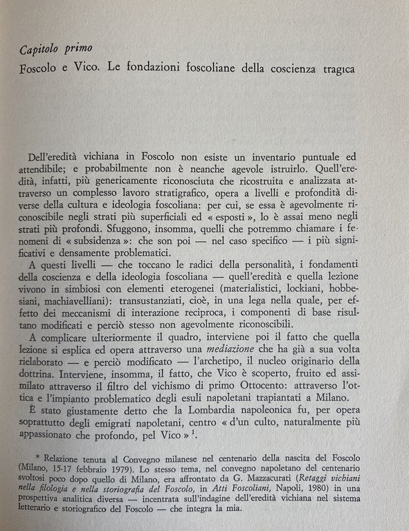 I MITI E LA STORIA. SAGGI SU FOSCOLO E VERGA