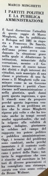 I PARTITI POLITICI E LA PUBBLICA AMMINISTRAZIONE. A CURA DI …