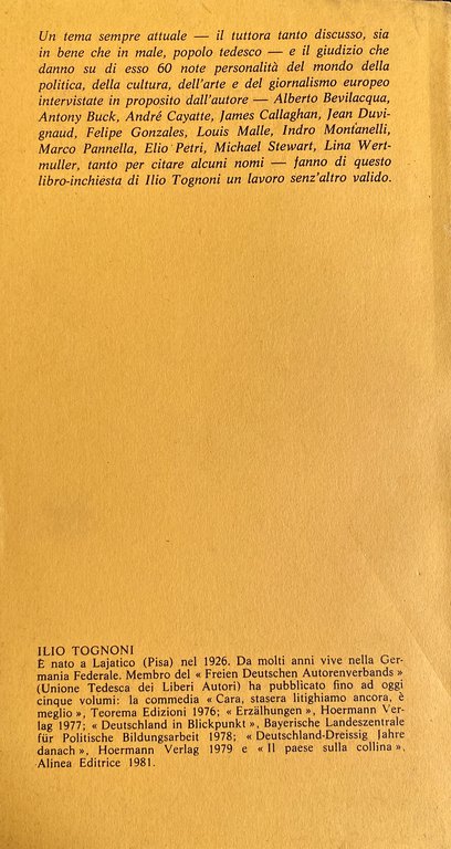 I TEDESCHI: OGGI COME IERI? I TEDESCHI OCCIDENTALI NEL GIUDIZIO …