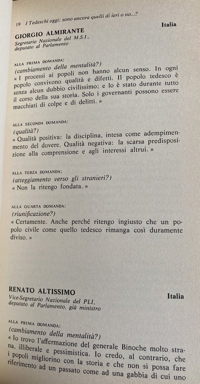 I TEDESCHI: OGGI COME IERI? I TEDESCHI OCCIDENTALI NEL GIUDIZIO …