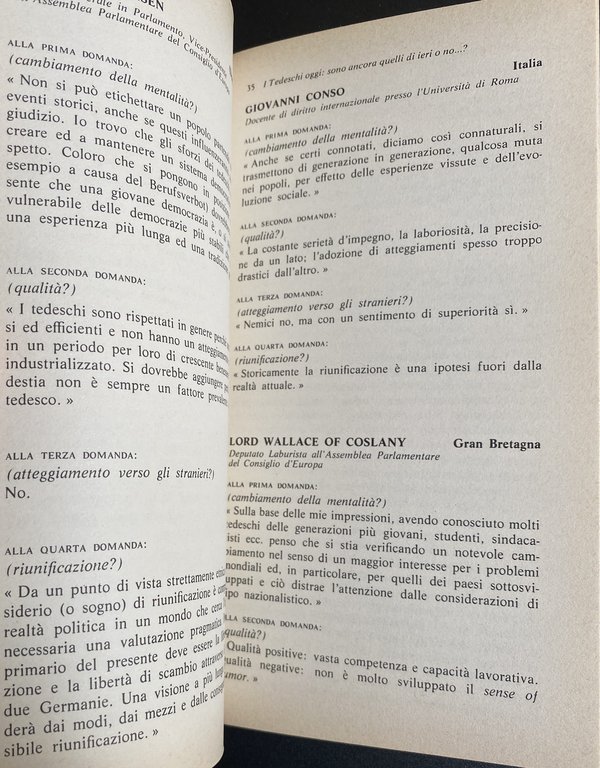I TEDESCHI: OGGI COME IERI? I TEDESCHI OCCIDENTALI NEL GIUDIZIO …
