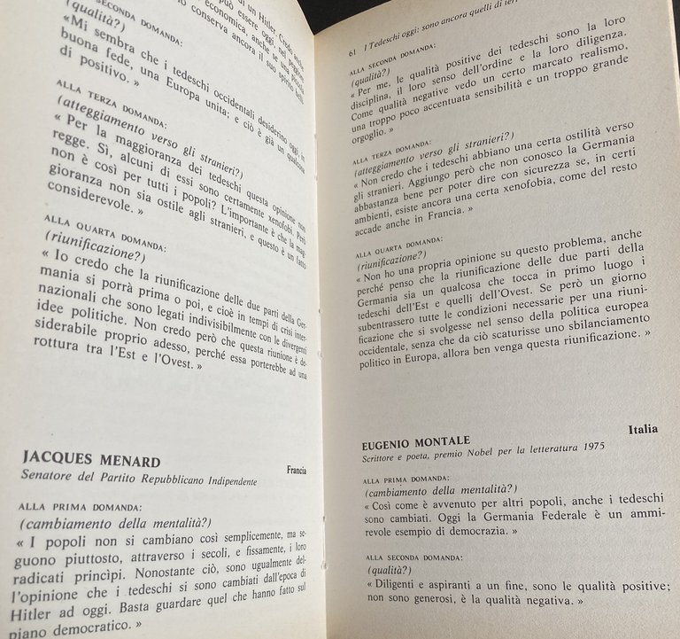 I TEDESCHI: OGGI COME IERI? I TEDESCHI OCCIDENTALI NEL GIUDIZIO …