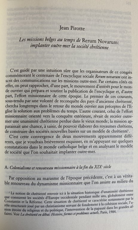 I TEMPI DELLA RERUM NOVARUM