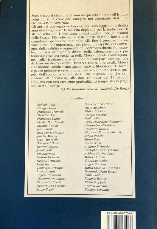 I TEMPI DELLA RERUM NOVARUM