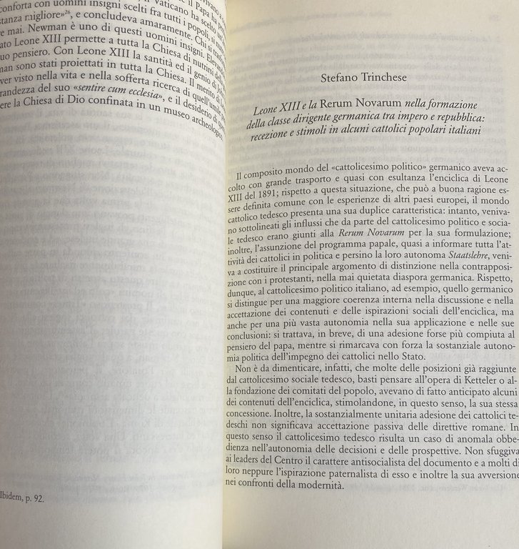 I TEMPI DELLA RERUM NOVARUM