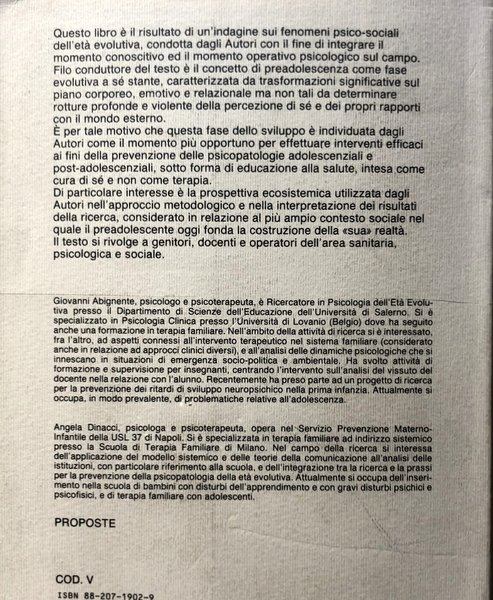 IDENTIKIT DEL PREADOLESCENTE