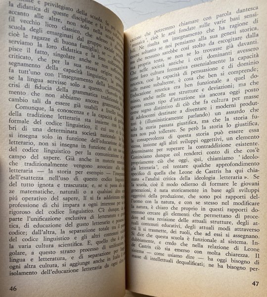 IDEOLOGIA LETTERARIA E SCUOLA DI MASSA. PER UN'ANALISI SOCIALE DELL'ORGANIZZAZIONE …