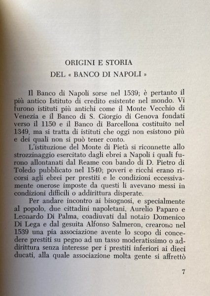 IL BANCO DI NAPOLI E LE SUE ORIGINI
