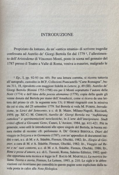 IL CARTEGGIO MONTI-BODONI CON ALTRI DOCUMENTI MONTIANI