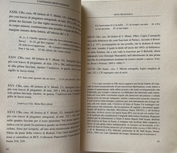 IL CARTEGGIO MONTI-BODONI CON ALTRI DOCUMENTI MONTIANI