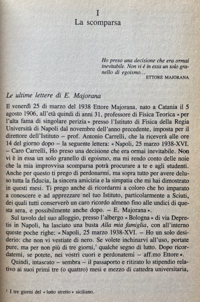 IL CASO MAJORANA. LETTERE, TESTIMONIANZE, DOCUMENTI