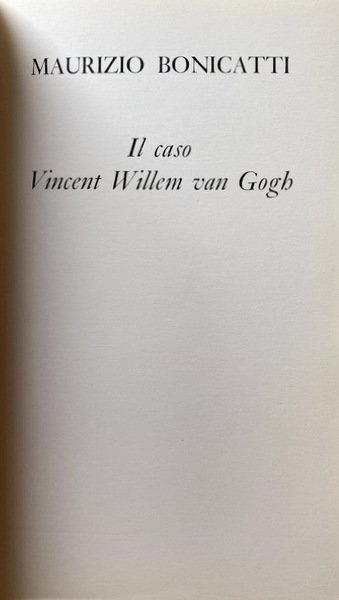 IL CASO VINCENT WILLEM VAN GOGH