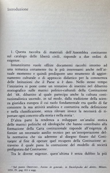 IL CATALOGO DELLE LIBERTÀ CIVILI NEL DIBATTITO IN ASSEMBLEA COSTITUENTE …