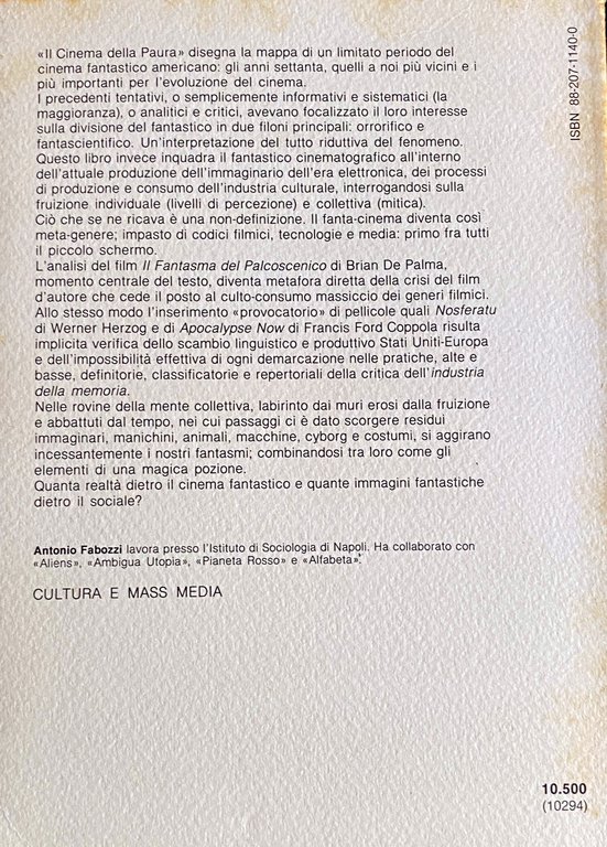 IL CINEMA DELLA PAURA. ORRORE E FANTASCIENZA NEL CINEMA AMERICANO …