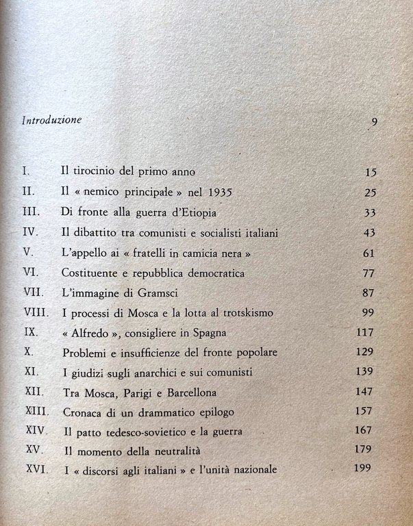 IL COMPAGNO ERCOLI: TOGLIATTI SEGRETARIO DELL'INTERNAZIONALE