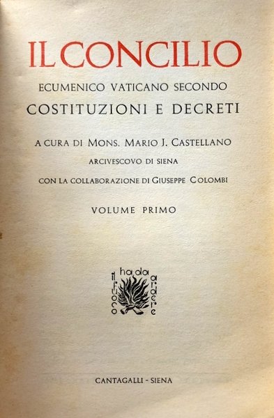 IL CONCILIO ECUMENICO VATICANO SECONDO COSTITUZIONI E DECRETI