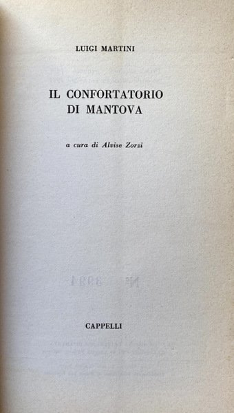 IL CONFORTATORIO DI MANTOVA. A CURA DI ALVISE ZORZI