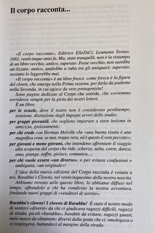 IL CORPO RACCONTA.