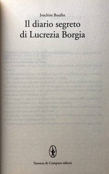 IL DIARIO SEGRETO DI LUCREZIA BORGIA