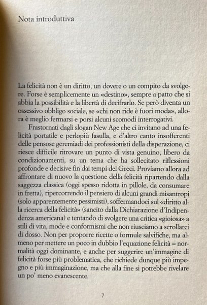 IL DOVERE DELLA FELICITÀ. A CURA DI ALESSANDRO CARRERA, FILIPPO …