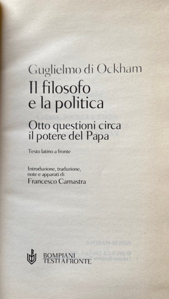 IL FILOSOFO E LA POLITICA. OTTO QUESTIONI CIRCA IL POTERE …