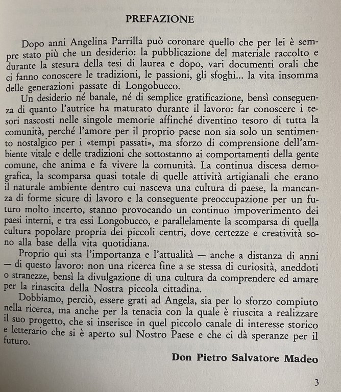 IL FOLCORE A LONGOBUCCO. PANORAMA CULTURALE DI UN PICCOLO CENTRO …