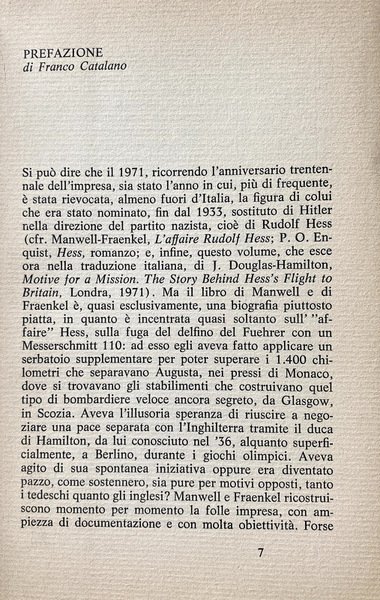 IL FOLLE VOLO DI HESS: DALLA GERMANIA ALL'INGHILTERRA