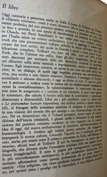 IL GESUITA PROIBITO. VITA E OPERE DI PIERRE TEILHARD DE …