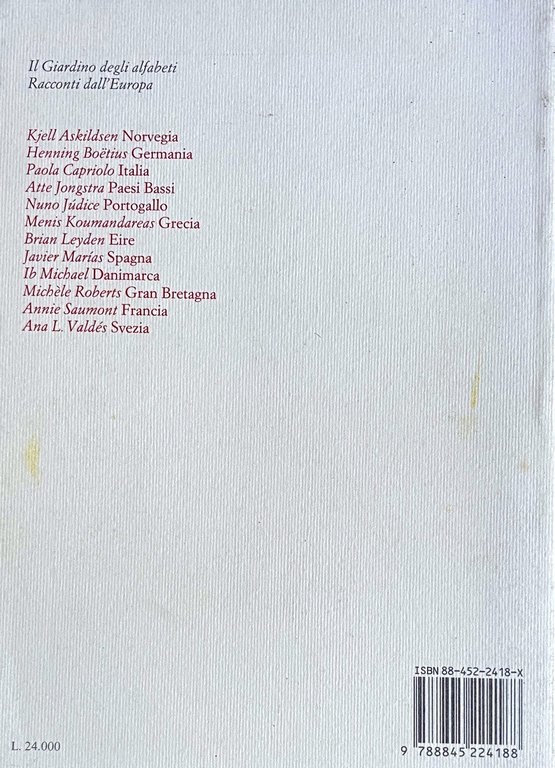 IL GIARDINO DEGLI ALFABETI. RACCONTI DALL'EUROPA