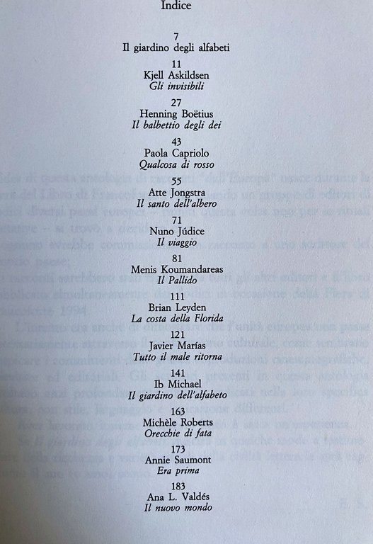 IL GIARDINO DEGLI ALFABETI. RACCONTI DALL'EUROPA