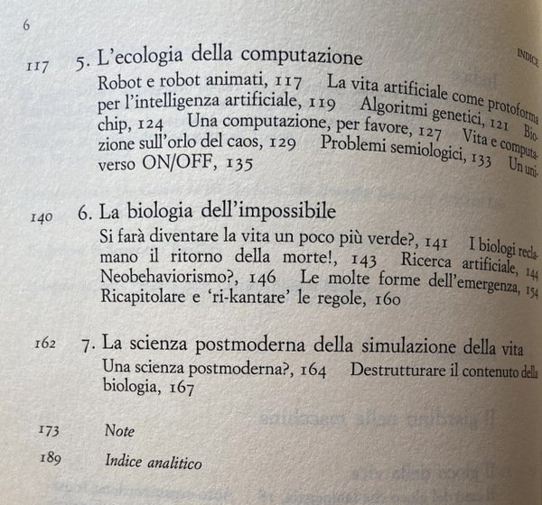 IL GIARDINO NELLA MACCHINA DELLA VITA ARTIFICIALE