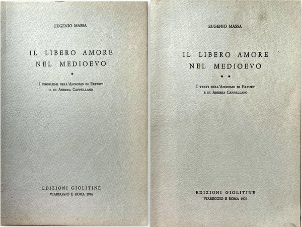 IL LIBERO AMORE NEL MEDIOEVO. I PROBLEMI NELL'ANONIMO DI ERFURT …