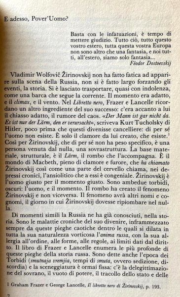 IL LIBRETTO NERO DI ZIRINOVSKIJ