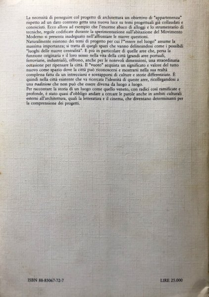 IL LUOGO DEL PROGETTO. A CURA DI PATRIZIA MONTINI ZIMOLO