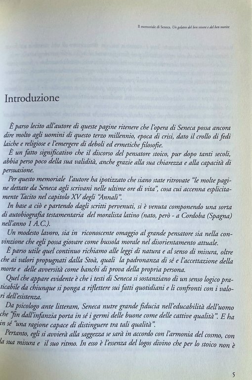 IL MEMORIALE DI SENECA. UN GALATEO DEL BEN VIVERE E …