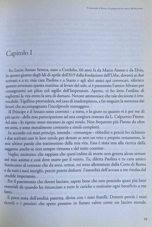 IL MEMORIALE DI SENECA. UN GALATEO DEL BEN VIVERE E …