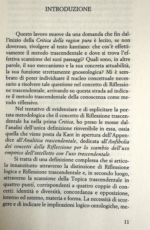 IL METODO DELLA RIFLESSIONE NELLA CRITICA DELLA RAGION PURA. IMPLICAZIONI … | Immagine Gallery 8
